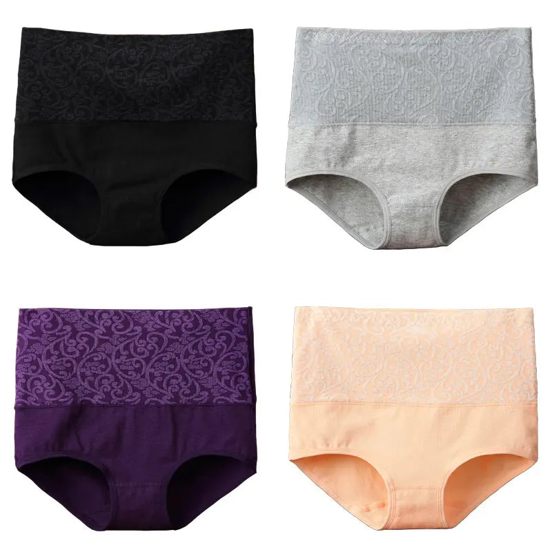 Cotton Underwear Women High Waist Lingerie For Ladies Briefs Tummy Control Panties C-Section Recovery XXXXL Plus Size Underpants