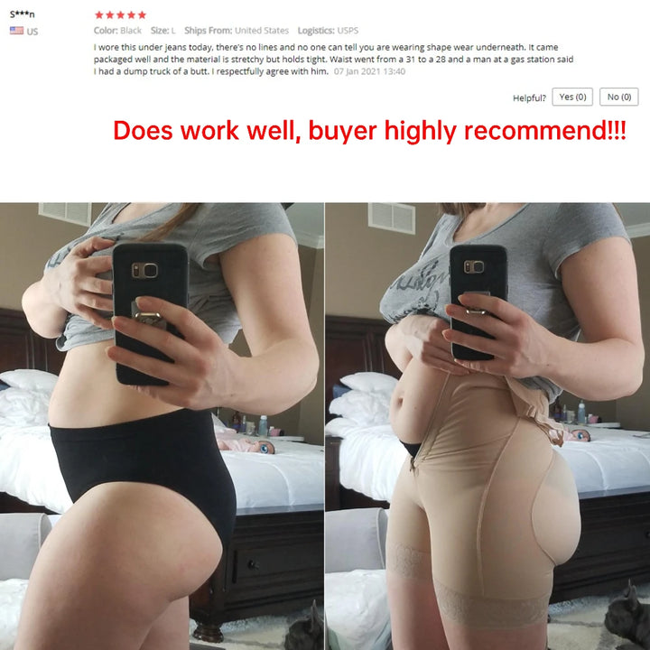 Fajas Colombianas Detachable Straps Full Body Shaper Tummy Slimming Postpartum Stage 3 Girdle Push Up Butt Lifter Shapewear