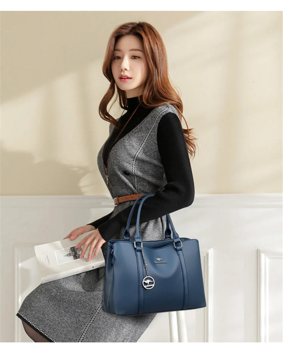 Genuine Brand Luxury Designer Women Bags High Quality Leather Shoulder Crossbody Messenger Tote Bag Large Handbag Purses