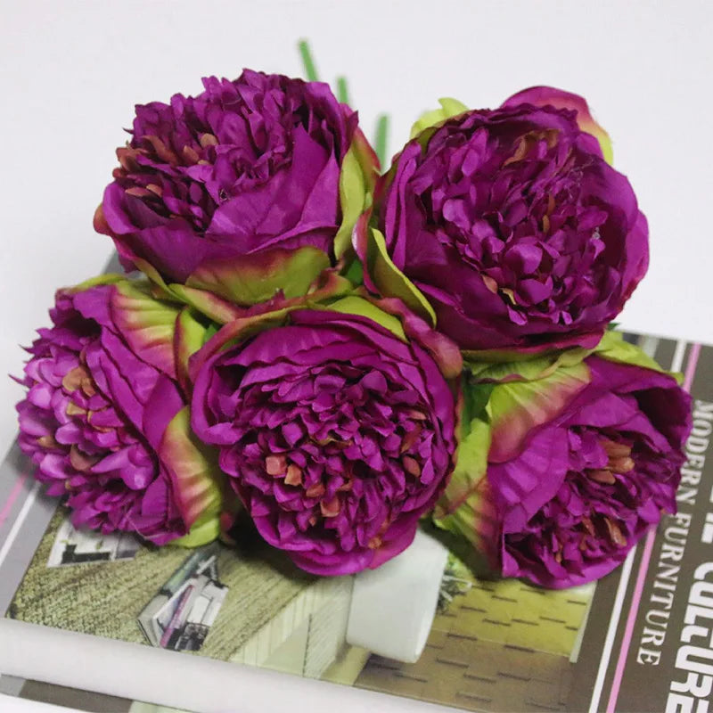 Artificial Peony Rose Bouquet
