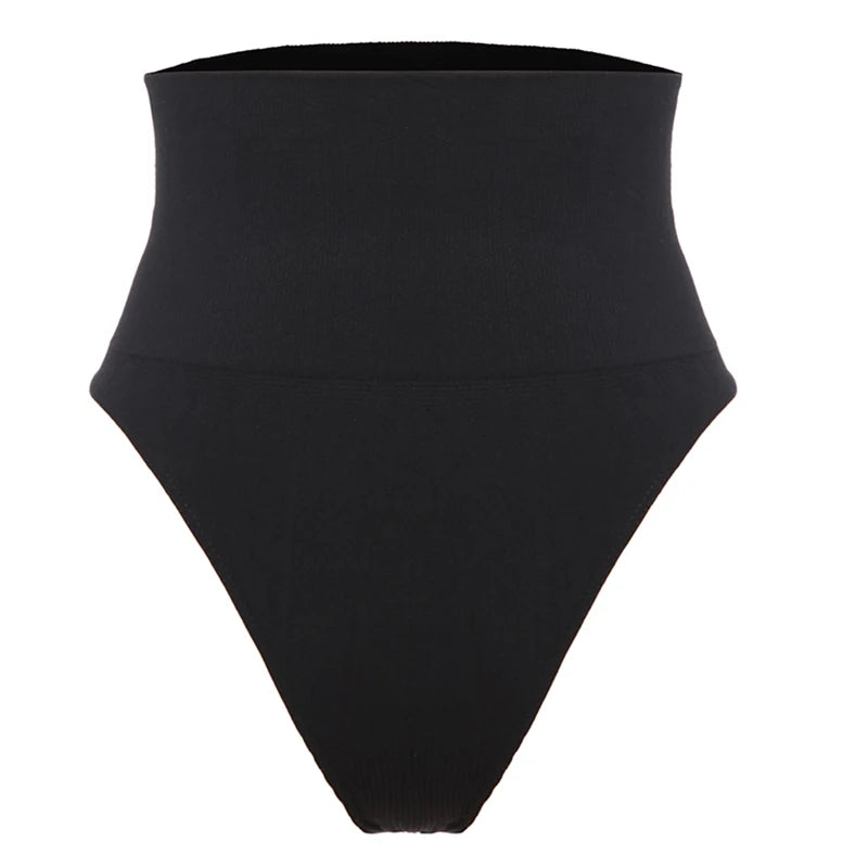 High Waist Body Shaper Thongs Shapewear for Women Panties Tummy Control Slimming New Underwear Nude Black T-Back Brief