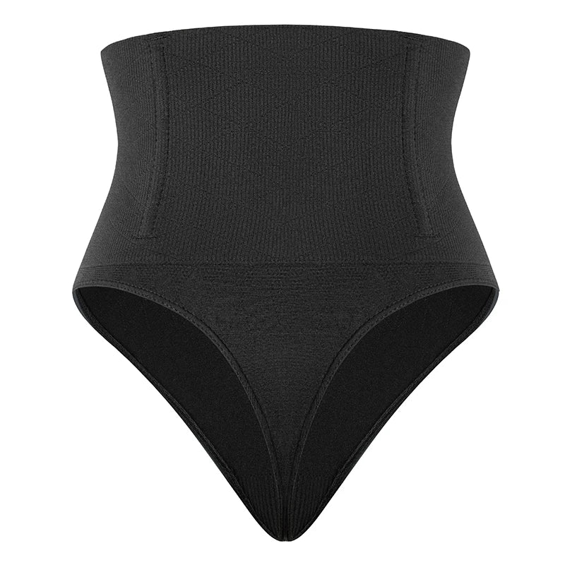 High Waist Body Shaper Thongs Shapewear for Women Panties Tummy Control Slimming New Underwear Nude Black T-Back Brief