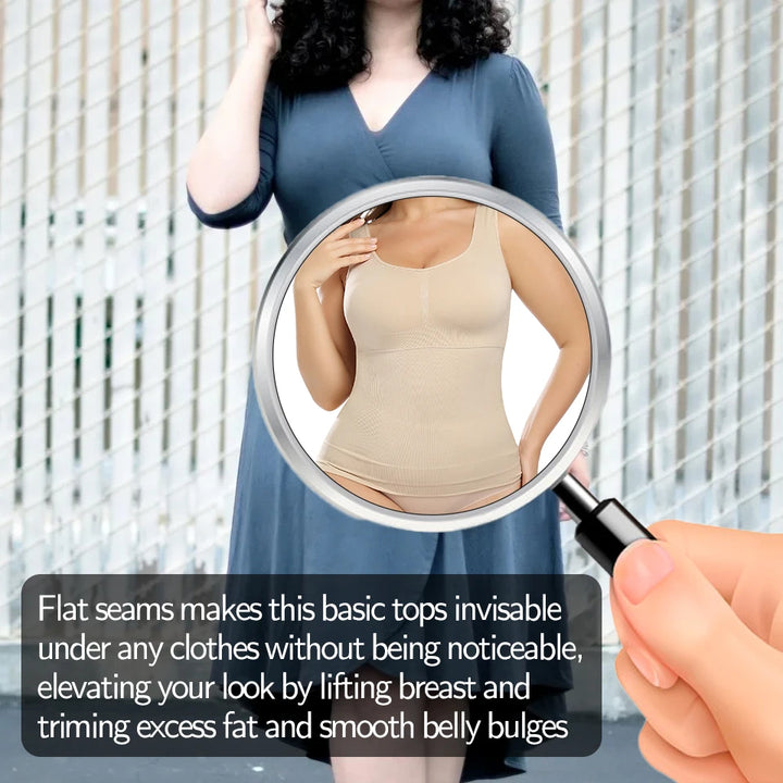 Shapewear for Plus Size Women Tummy Control Shapewear Built-in Bra Shaping Tank Tops Slimming Body Shaper Compression Underwear