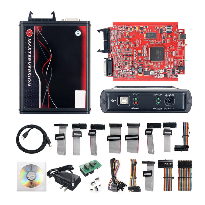 Top Online 2.80 EU Red KESS V5.017 No Token KTAG V7.020 2.25 Ktag 4 LED ECU Master Programmer Tool OBD2 Manager Kit BDM Frame