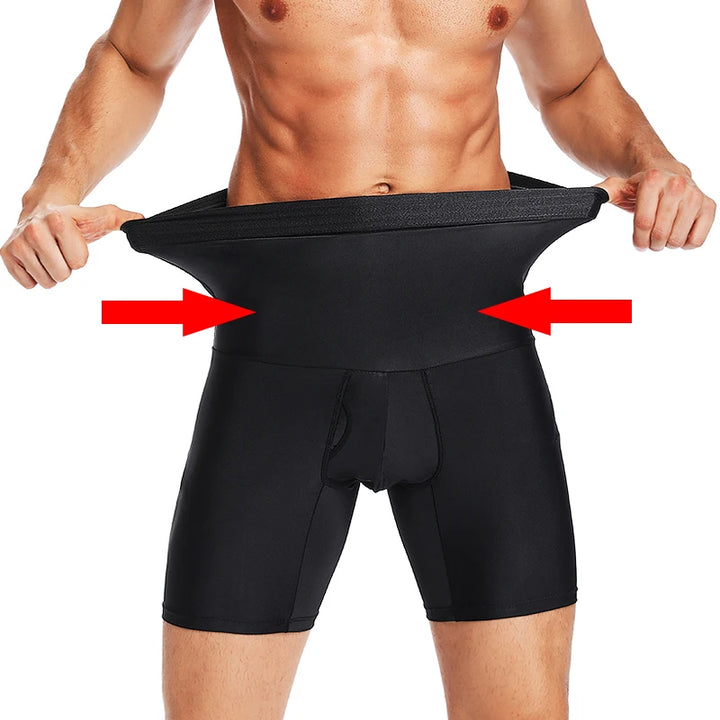 Men Body Shaper High Waist Control Panties Underwear Boxer Briefs Tummy Shaping Shorts Slimming Trainer Compression Shapewear
