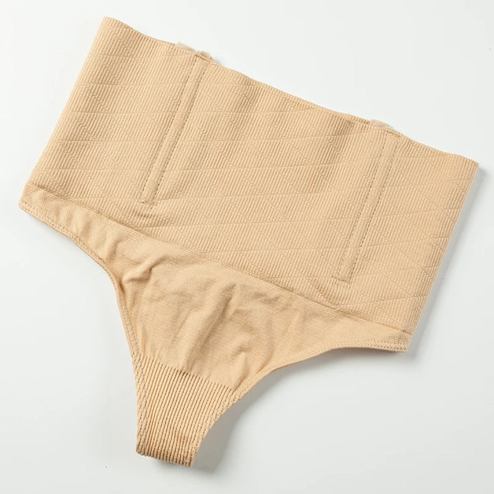 High Waist Body Shaper Thongs Shapewear for Women Panties Tummy Control Slimming New Underwear Nude Black T-Back Brief