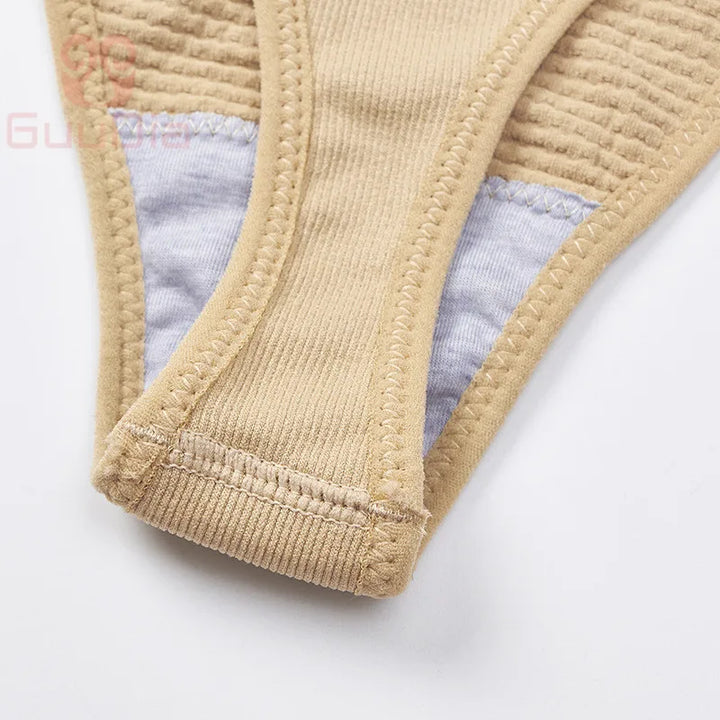 GUUDIA Womens High Waist Seamless Body Shaper Briefs Firm Control Tummy Sexy Thong Shapewear Panties Girdle Underwear Shapewear