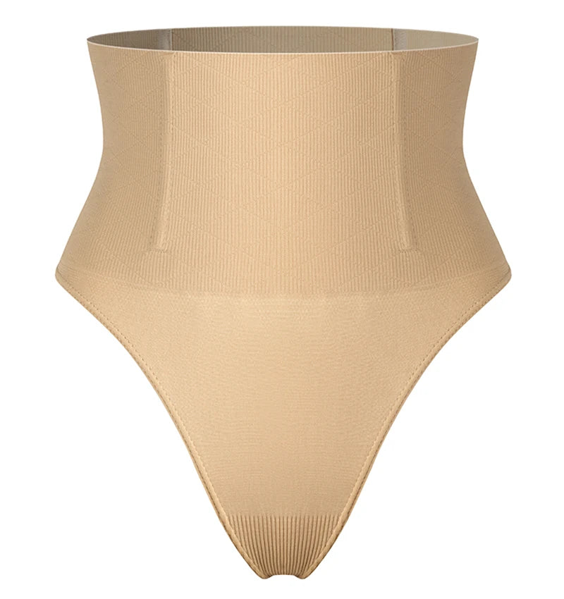 High Waist Body Shaper Thongs Shapewear for Women Panties Tummy Control Slimming New Underwear Nude Black T-Back Brief