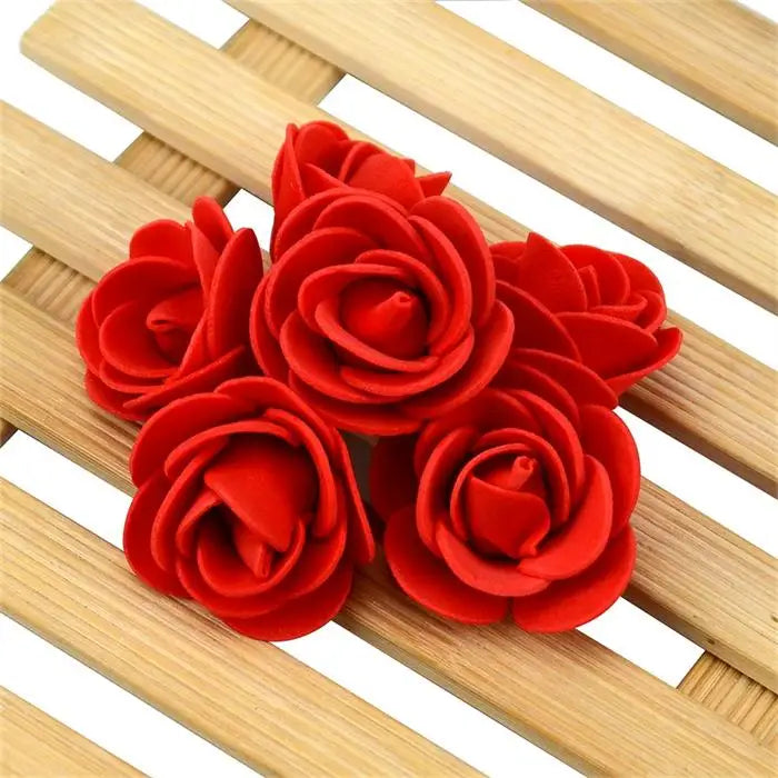 Mini Foam Rose Flower Heads