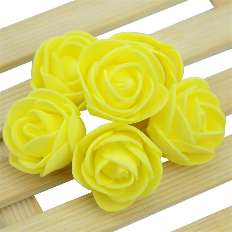 Mini Foam Rose Flower Heads