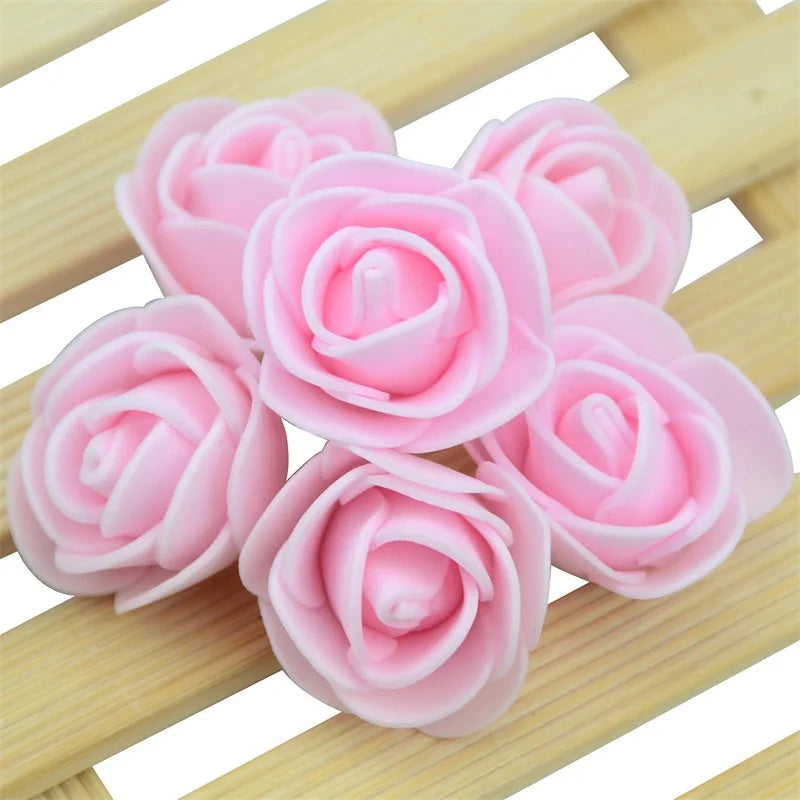 Mini Foam Rose Flower Heads
