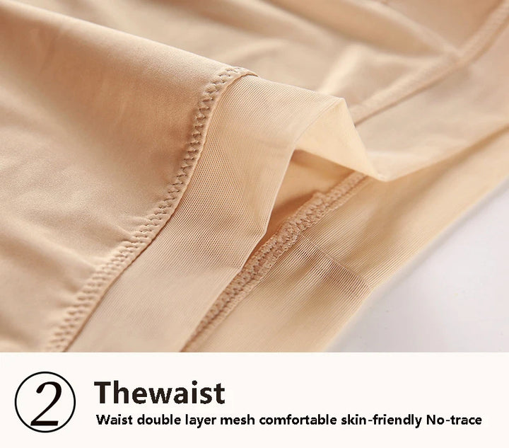 2025 Newest High Waist Lace Plus Size Panties Women Milk Silk Big Size Briefs Intimates Female Underwear Black Pink 2XL 3XL 4XL