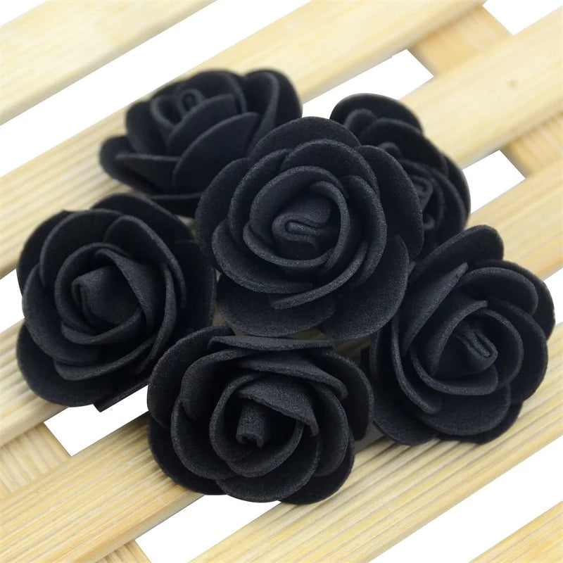 Mini Foam Rose Flower Heads