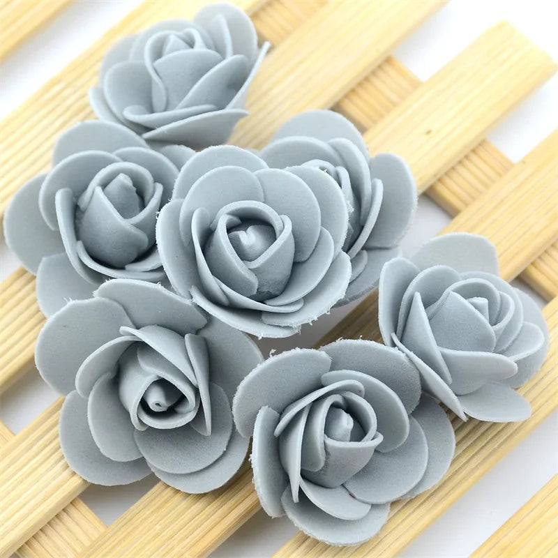 Mini Foam Rose Flower Heads