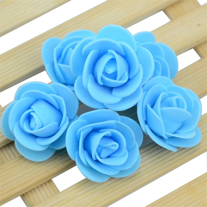 Mini Foam Rose Flower Heads