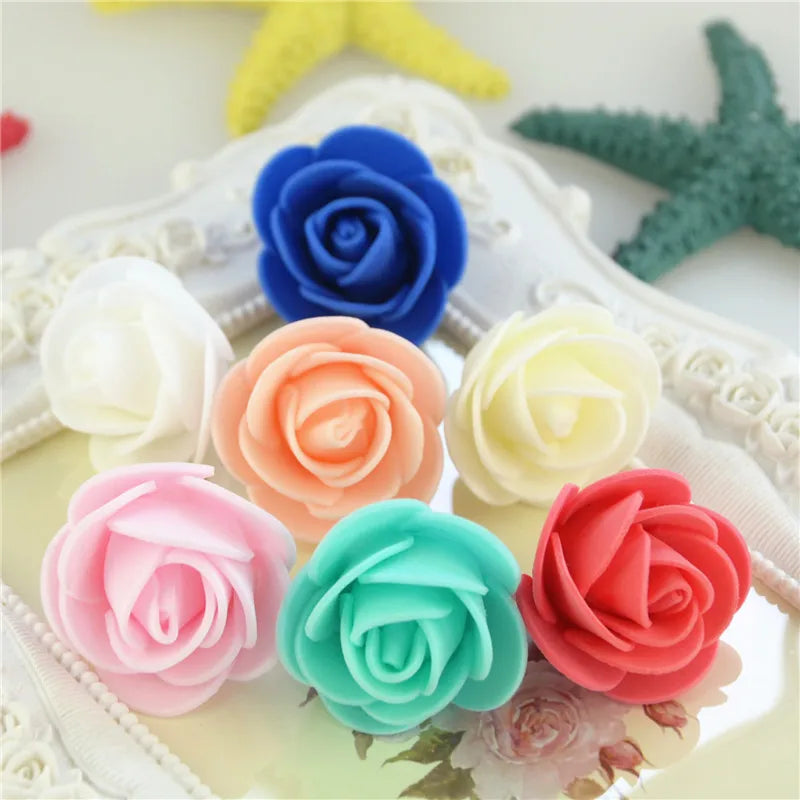 Mini Foam Rose Flower Heads