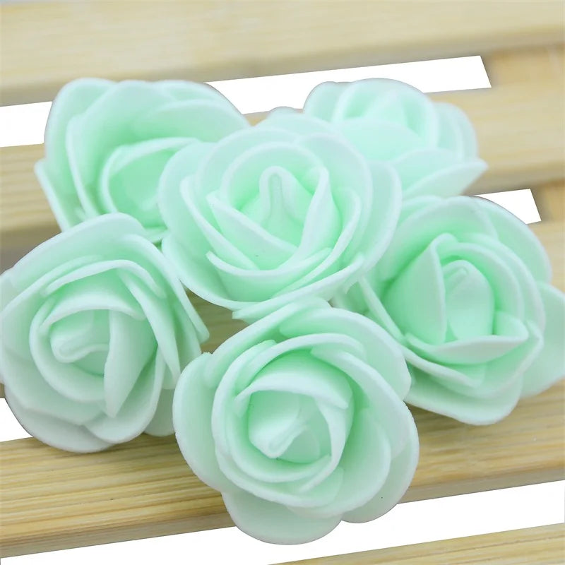 Mini Foam Rose Flower Heads