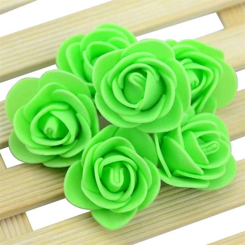 Mini Foam Rose Flower Heads