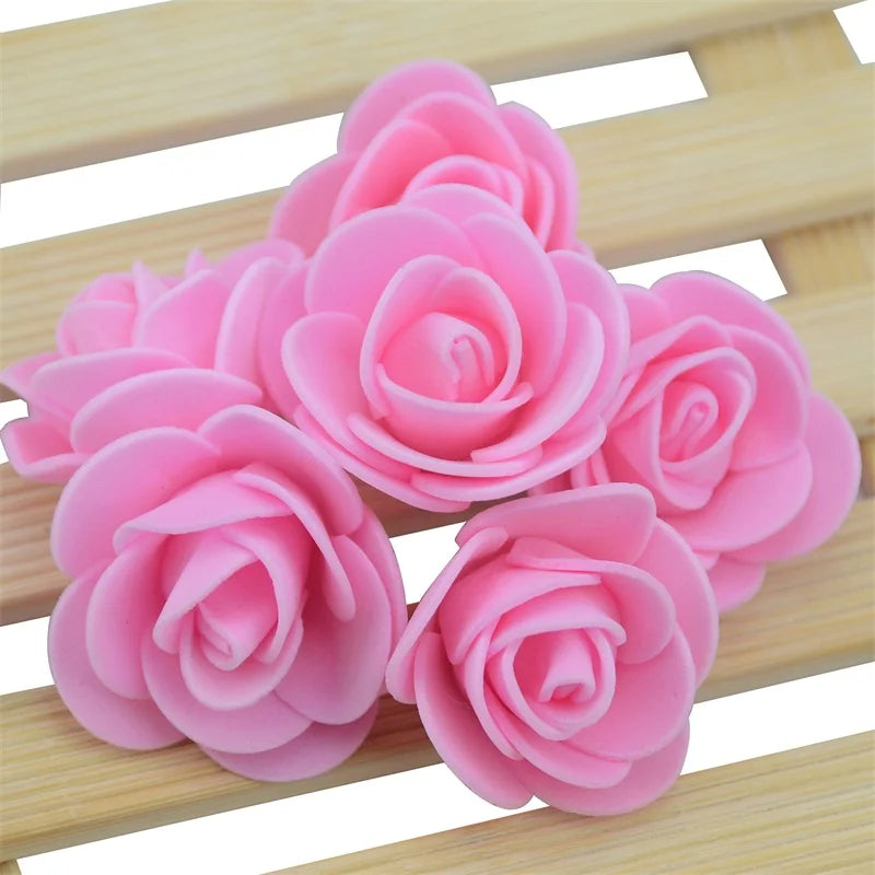 Mini Foam Rose Flower Heads