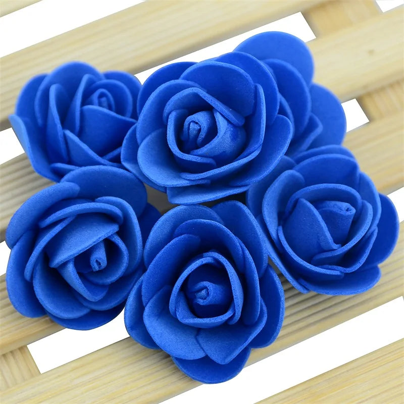 Mini Foam Rose Flower Heads