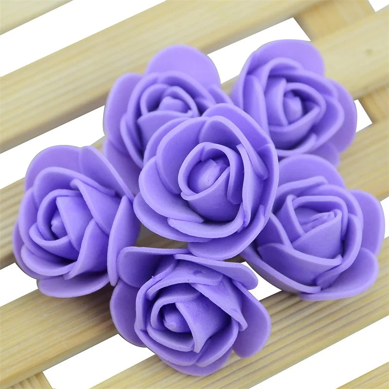 Mini Foam Rose Flower Heads