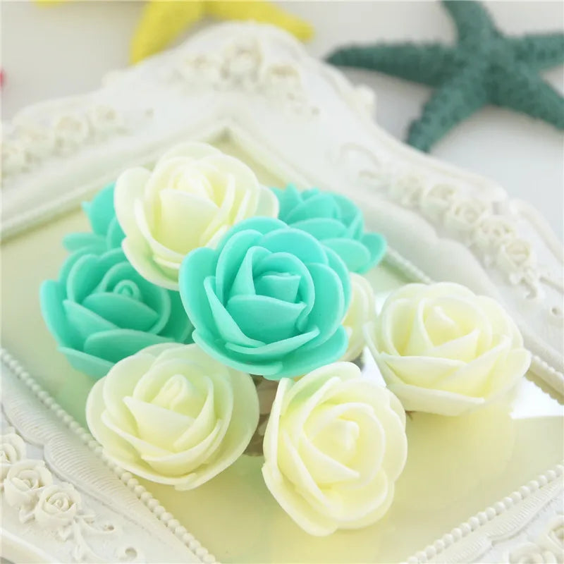 Mini Foam Rose Flower Heads