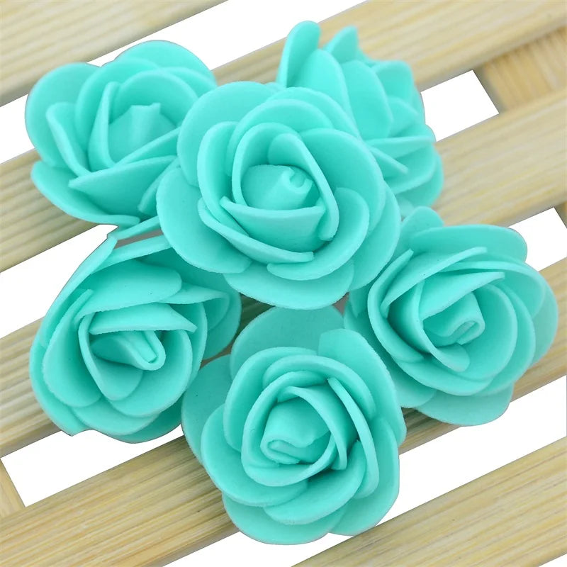Mini Foam Rose Flower Heads