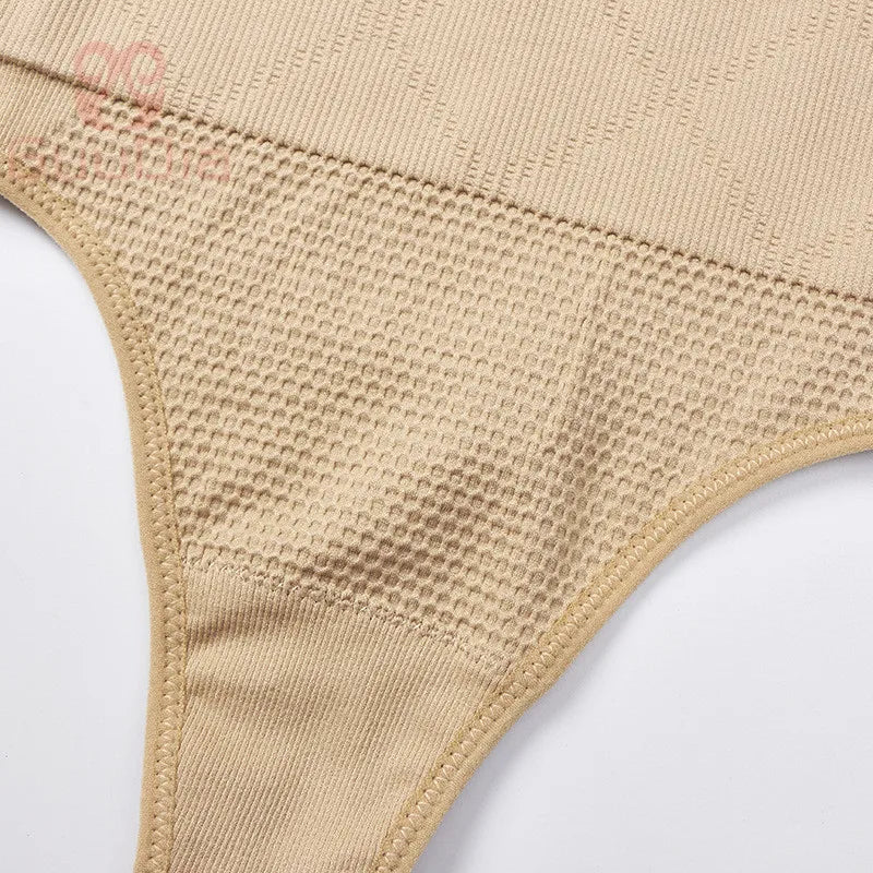 GUUDIA Womens High Waist Seamless Body Shaper Briefs Firm Control Tummy Sexy Thong Shapewear Panties Girdle Underwear Shapewear