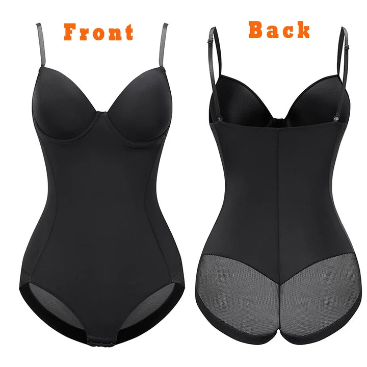 Sexy Lingerie Slim Silk Solid Shapewear for Women Smooth Soft Bodysuit Tummy Shaper Underwear Lingerie Black Nude