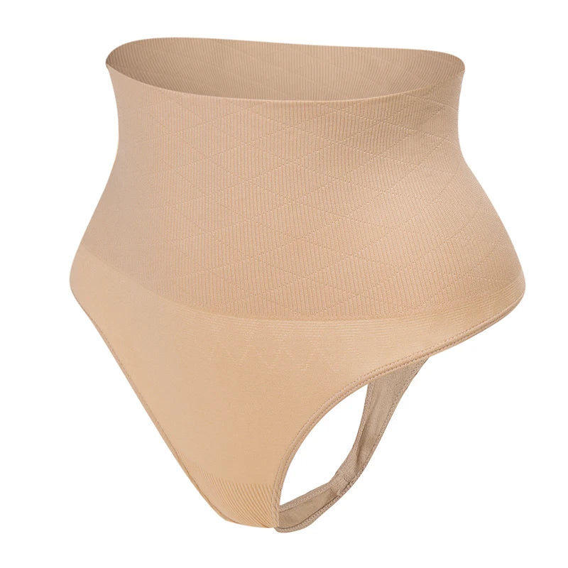 High Waist Body Shaper Thongs Shapewear for Women Panties Tummy Control Slimming New Underwear Nude Black T-Back Brief