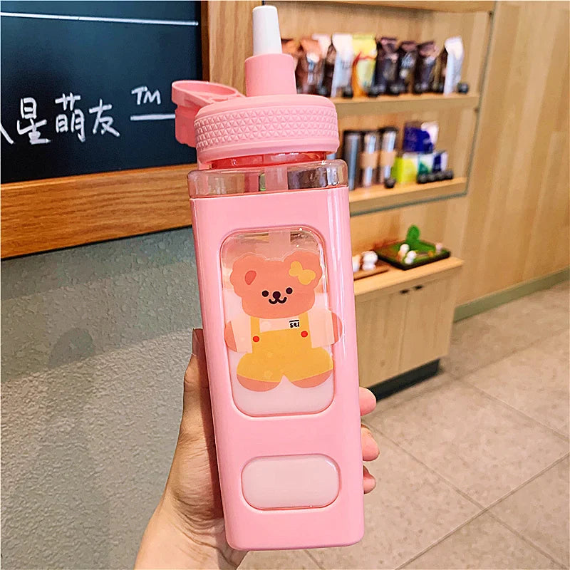 Kids BPA Free Water Bottle With Straw