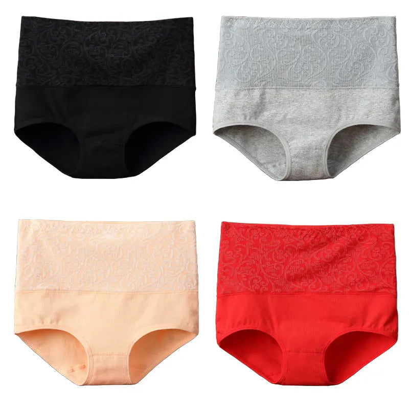 Cotton Underwear Women High Waist Lingerie For Ladies Briefs Tummy Control Panties C-Section Recovery XXXXL Plus Size Underpants