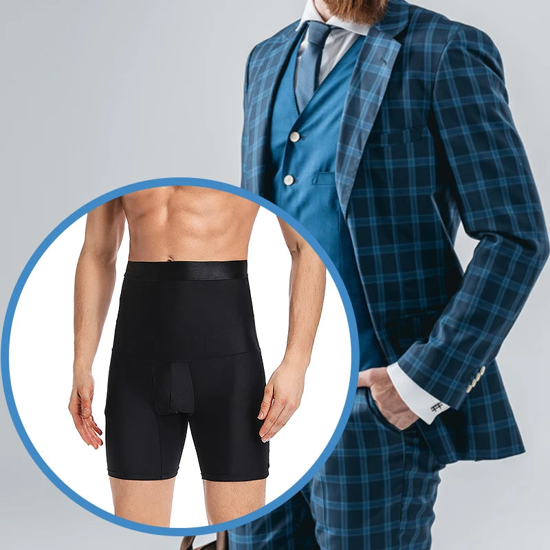 Men Body Shaper High Waist Control Panties Underwear Boxer Briefs Tummy Shaping Shorts Slimming Trainer Compression Shapewear