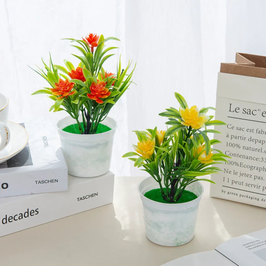 Mini Artificial Flower Bonsai Vase