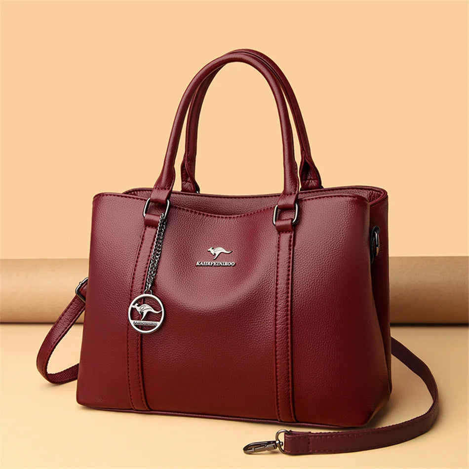 Genuine Brand Luxury Designer Women Bags High Quality Leather Shoulder Crossbody Messenger Tote Bag Large Handbag Purses