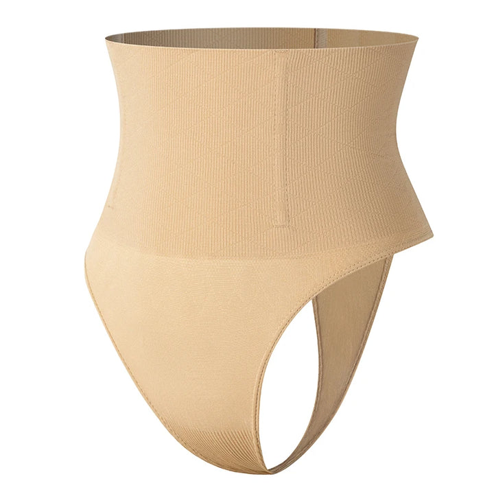 High Waist Body Shaper Thongs Shapewear for Women Panties Tummy Control Slimming New Underwear Nude Black T-Back Brief