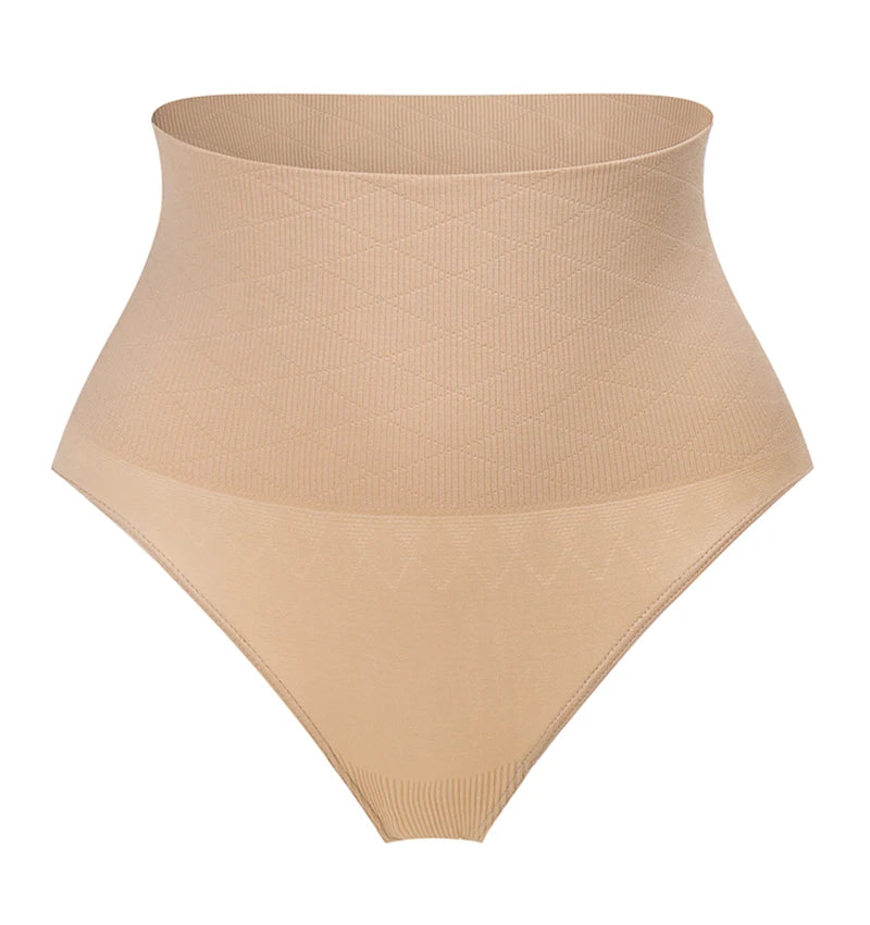 High Waist Body Shaper Thongs Shapewear for Women Panties Tummy Control Slimming New Underwear Nude Black T-Back Brief