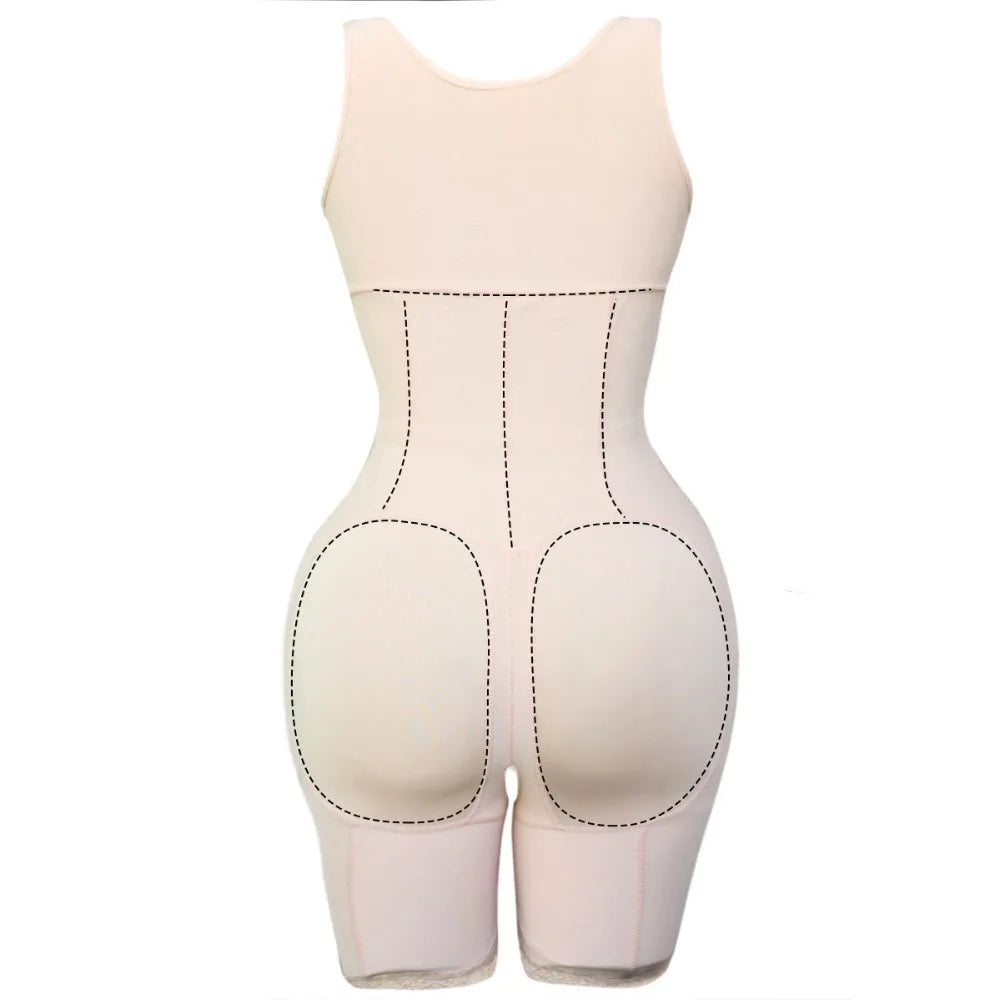Zip Waist Lace Slimming Shaper Corset Control Shapewear Butt Lifter Strap Body Shaper Underwear Bodysuit Women Plus Size S-6xl
