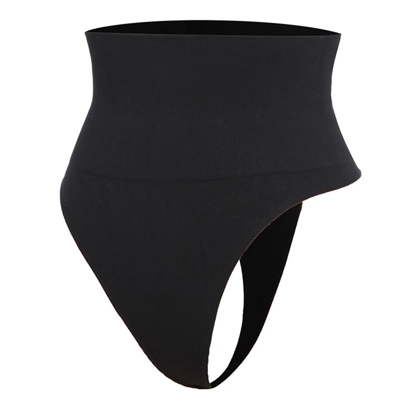 High Waist Body Shaper Thongs Shapewear for Women Panties Tummy Control Slimming New Underwear Nude Black T-Back Brief