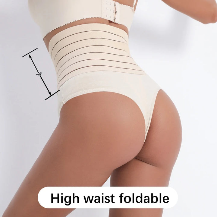 Sexy Women Thong Shaper High Waist Tummy Control Panties Slimming Underwear Waist Trainer Shaping Briefs Butt Lifter Body Shaper