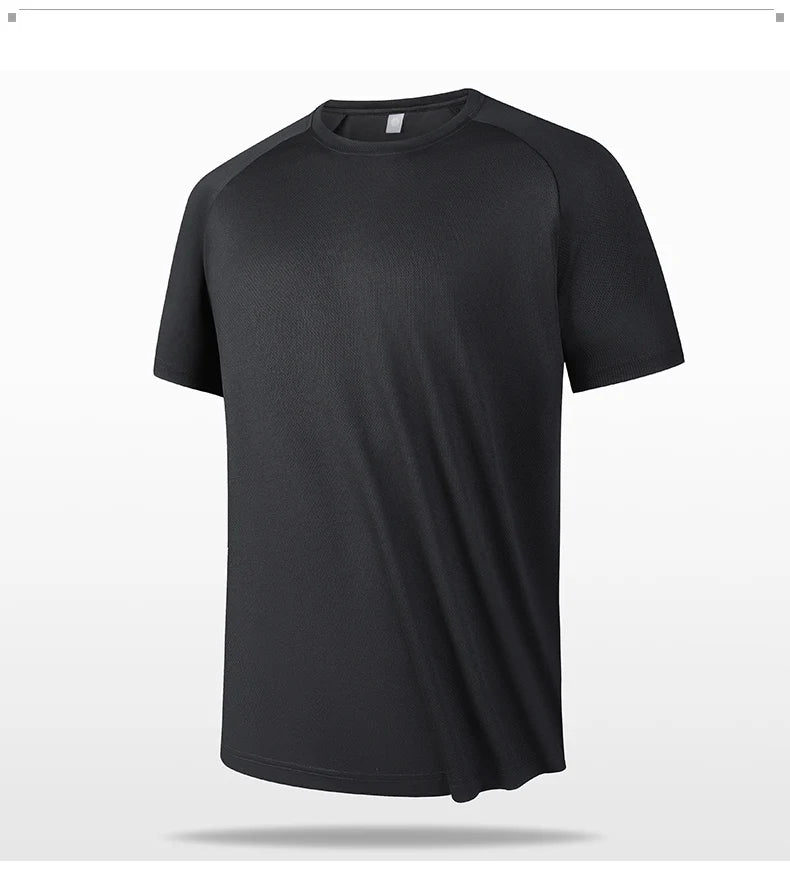 High quality men breathable fast drying running sports fitness breathable comfortable short sleeve T-shirt casual light Gym Tops