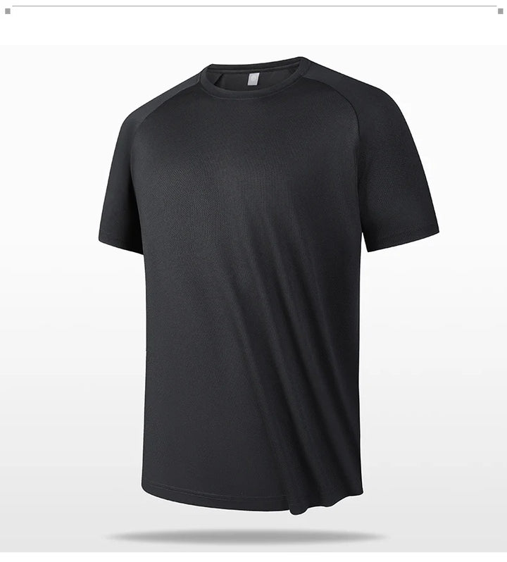 High quality men breathable fast drying running sports fitness breathable comfortable short sleeve T-shirt casual light Gym Tops