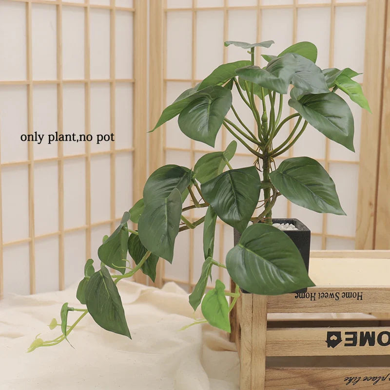 Artificial Turtle Back Leaf Plant Décor