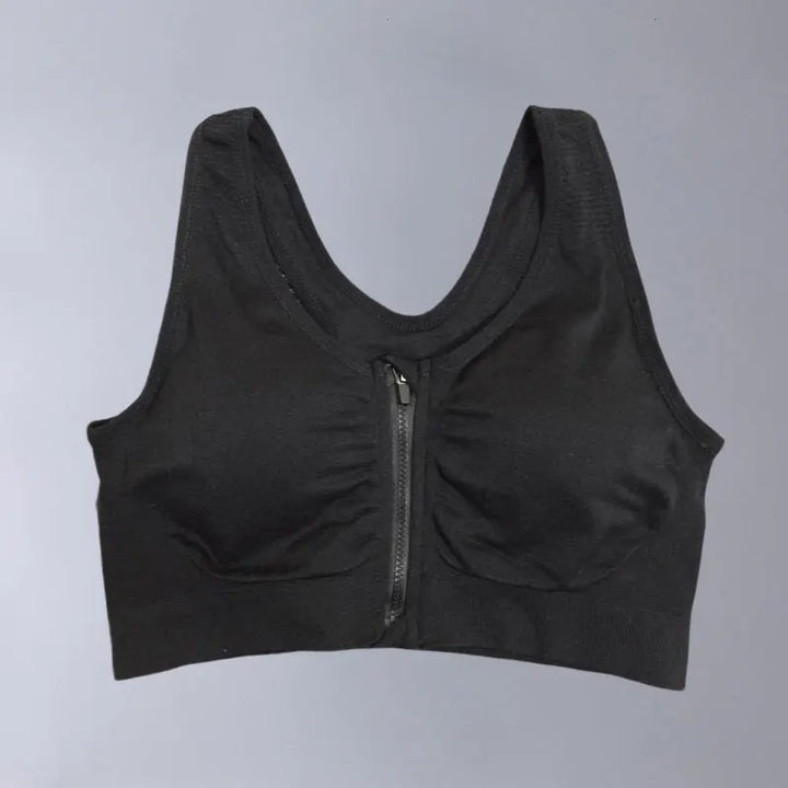 Front Zipper Sport Bra Gym top Breathable Brassiere Yoga Workout Running Vest Women's Underwear Shockproof Running Fitness Bra