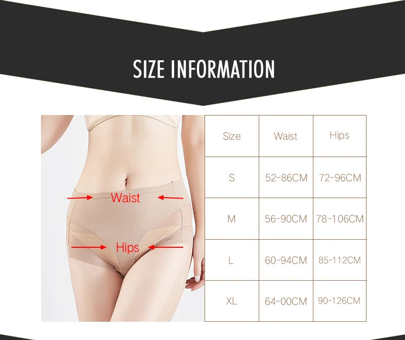 Breathable Mesh Body Sculpting Panties Women's Pants High Elasticity and Comfortable Ice Silk Control Briefs Slimming Underwear