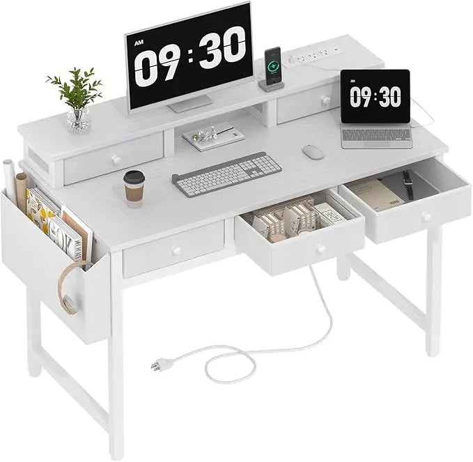 Office Desk with Drawers Storage
