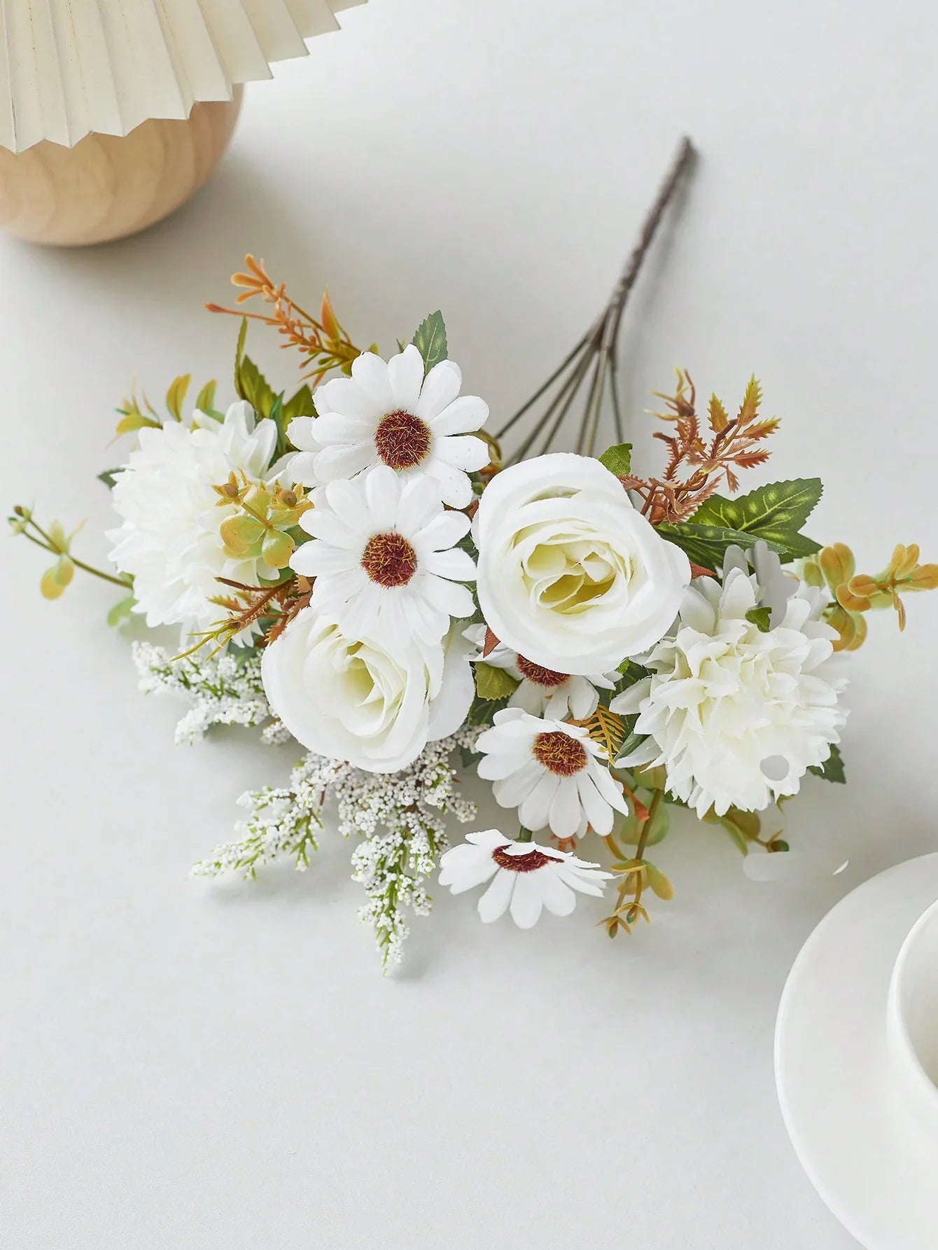 1/3PCS Artificial Rose & Daisy Bouquet