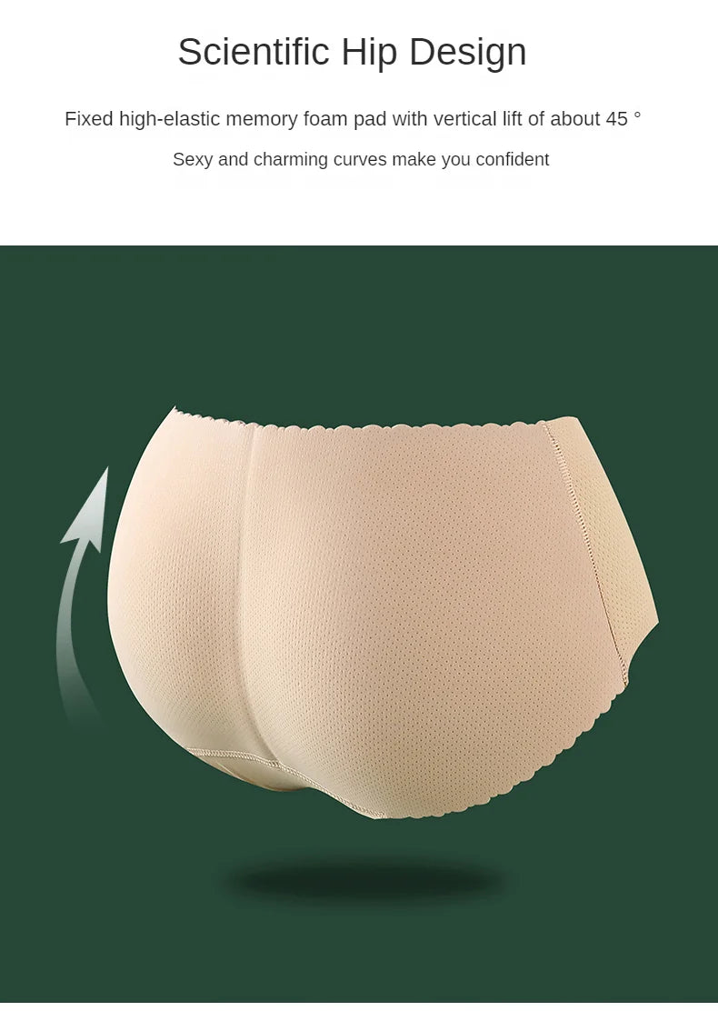 Women Butt Pad Enhancer Panties Hip Padded Underwear Tummy Control Butt Lifter Shapewear Panty Seamless Fake Buttock Slim Briefs