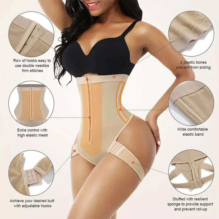 High Waist Abdomen Butt Lifter Control Panties Brief Booty Lift Seamless Shapewear Slimming Pulling Underwear Body Shaper
