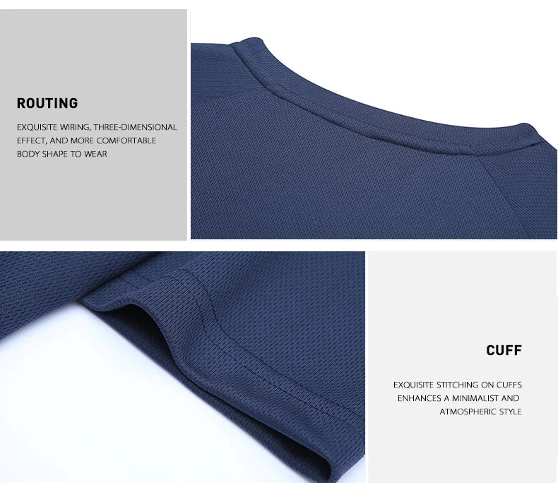 High quality men breathable fast drying running sports fitness breathable comfortable short sleeve T-shirt casual light Gym Tops